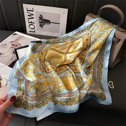 AURA Muse – 70*70 Silk-Touch Printed Scarf