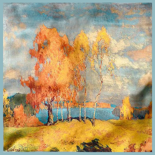 AURA Élise –  53*53 Mini Square Pure Mulberry Silk Scarf