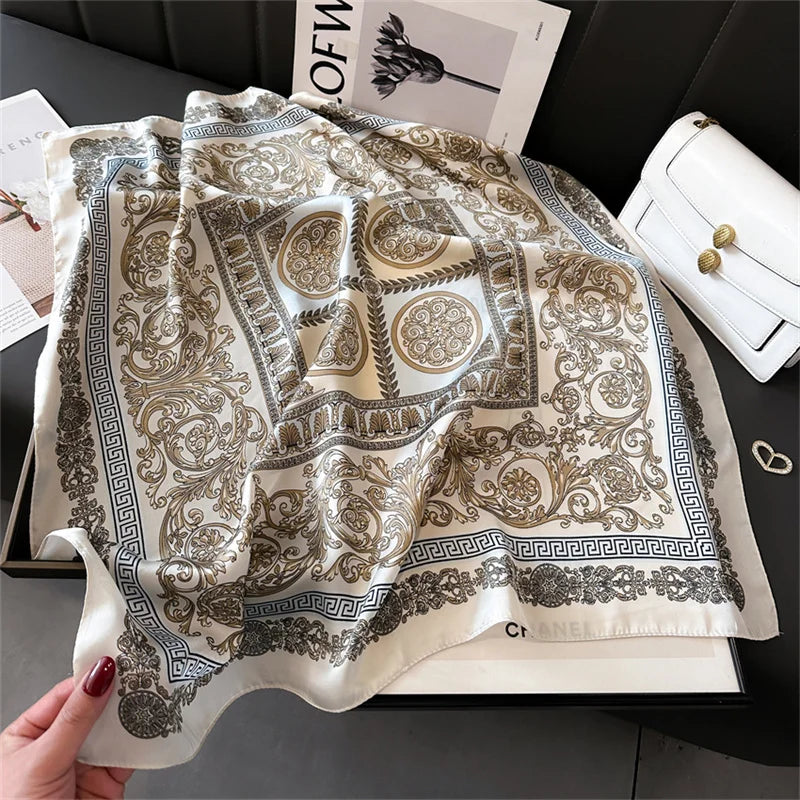 AURA Muse – 70*70 Silk-Touch Printed Scarf