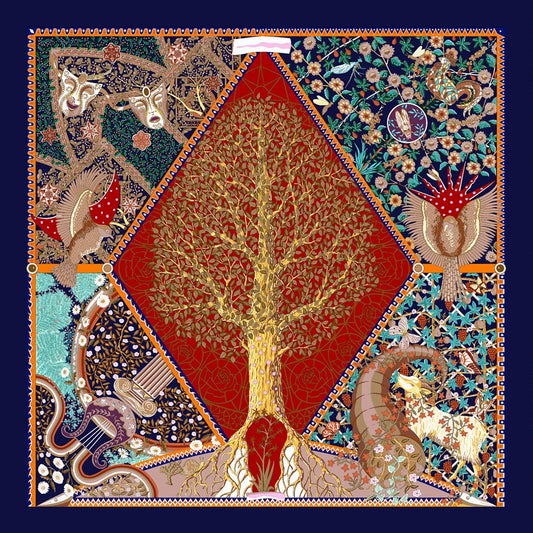 AURA Élise –  53*53 Mini Square Pure Mulberry Silk Scarf