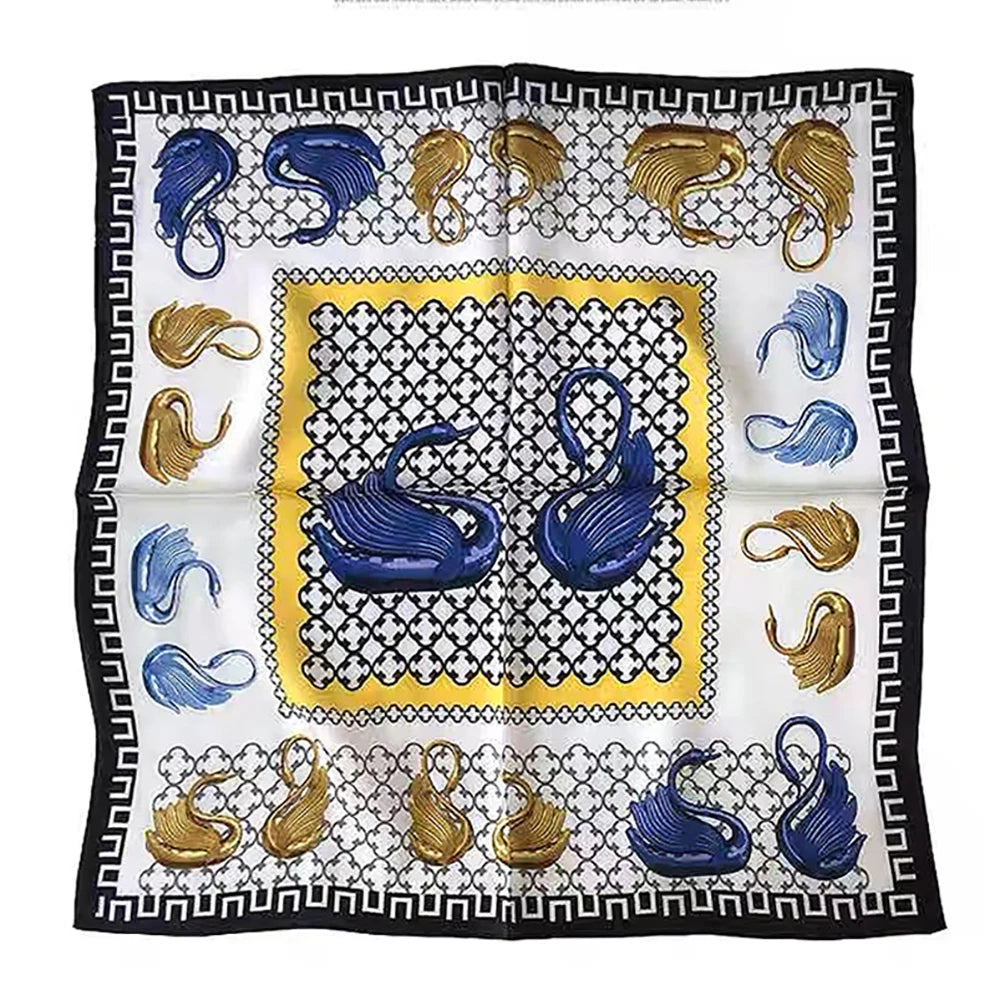 AURA Élise –  53*53 Mini Square Pure Mulberry Silk Scarf