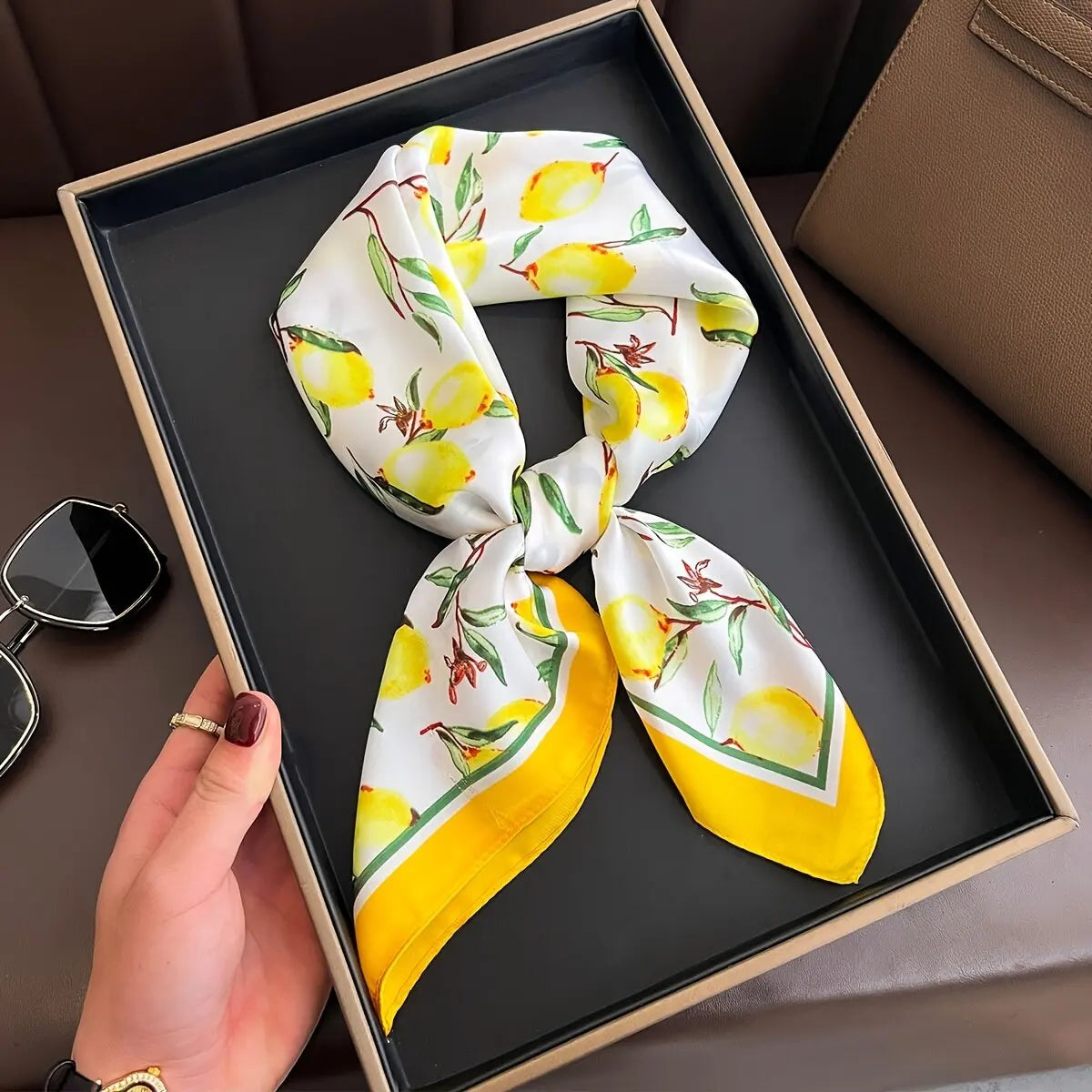 AURA Muse – 70*70 Silk-Touch Printed Scarf