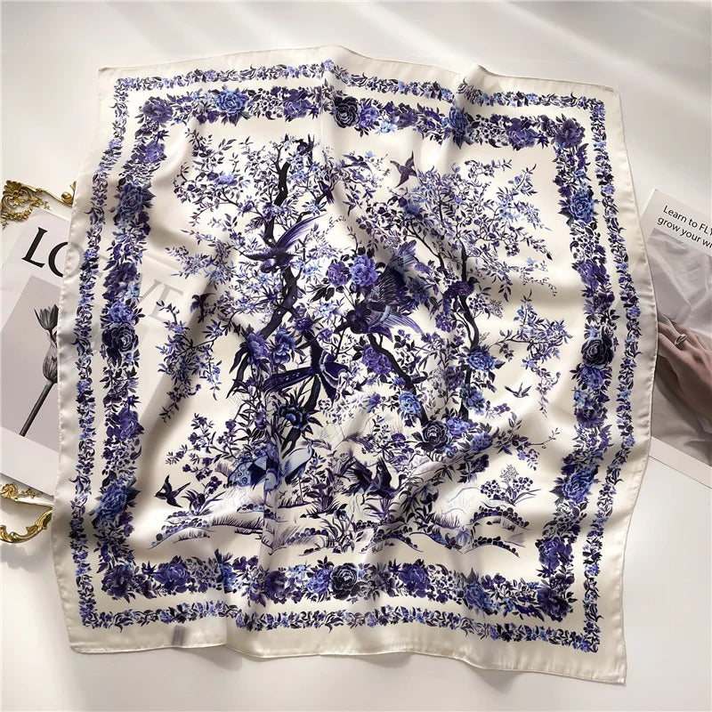 AURA Muse – 70*70 Silk-Touch Printed Scarf