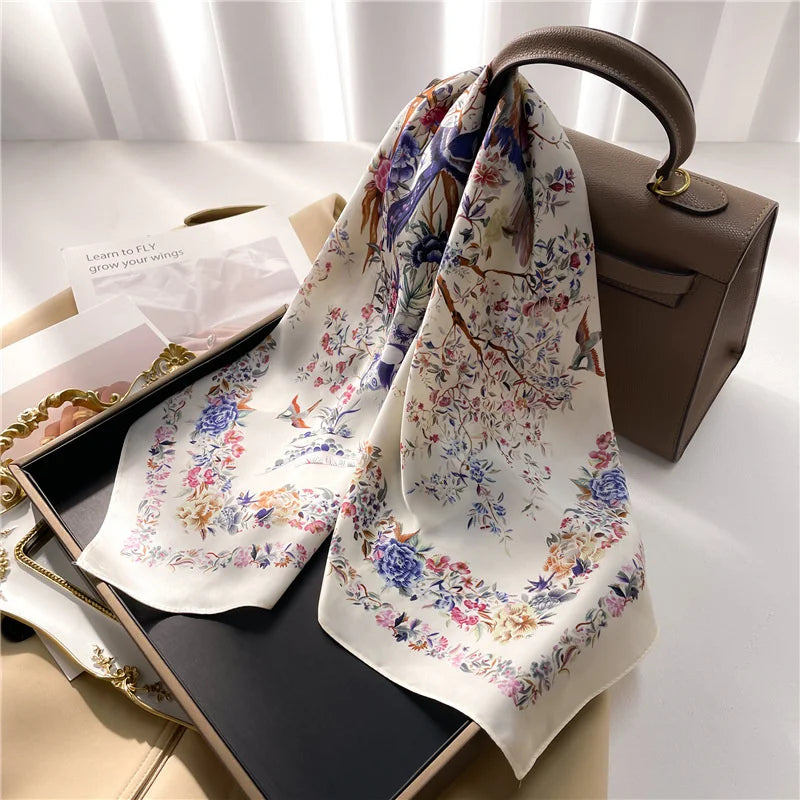 AURA Muse – 70*70 Silk-Touch Printed Scarf